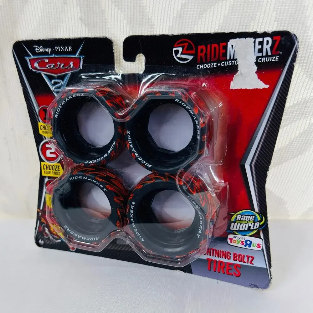 2011 Disney Pixar Cars 2 Ridemakerz‎ RC Lightning Boltz Car Tires - Set of 4